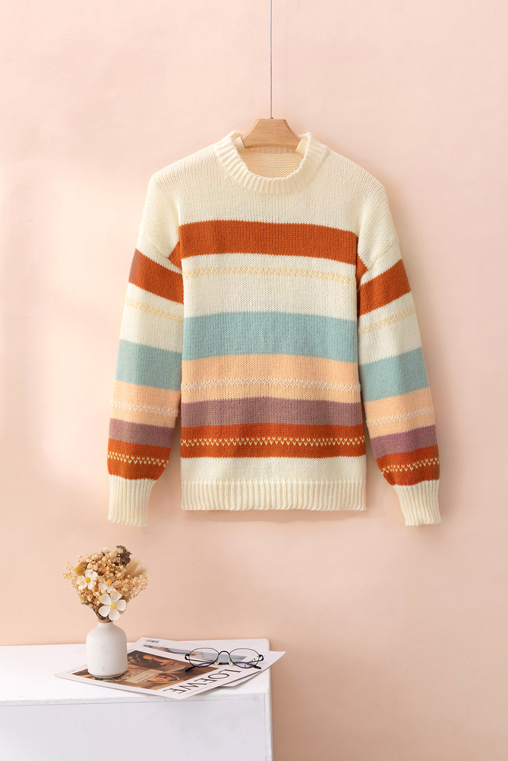 Savannah Drop Shoulder Striped Sweater