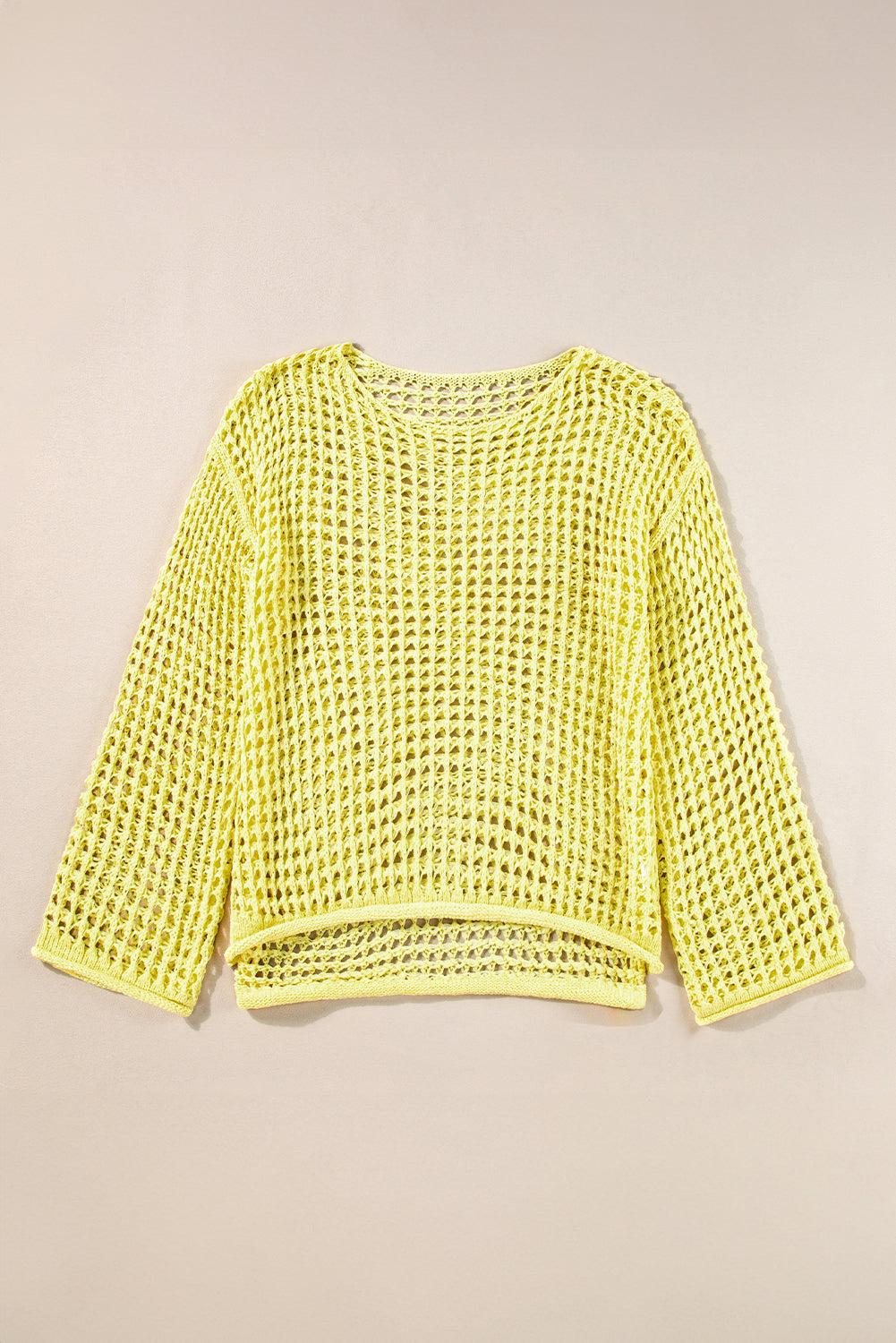 Sunshine Open Knit Crochet Sweater