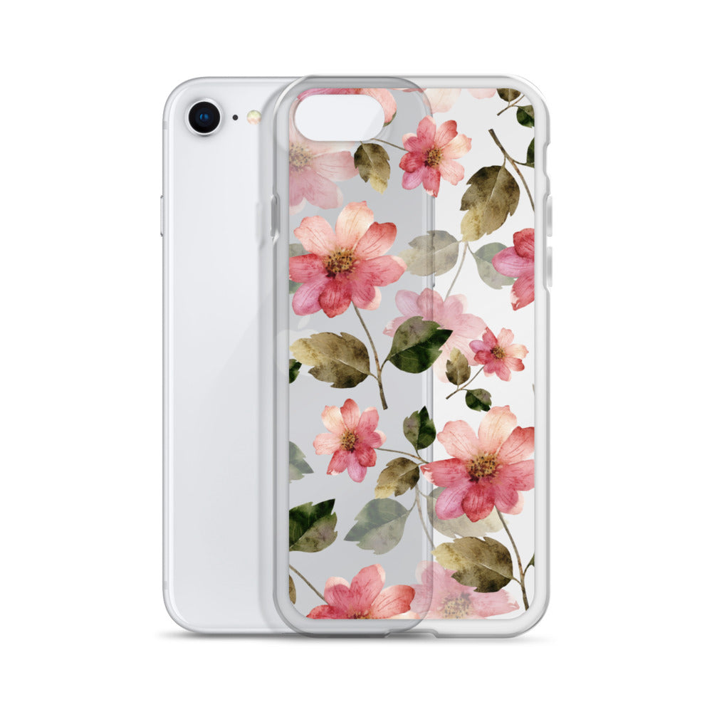 Pink Blooms Clear Case for iPhone®