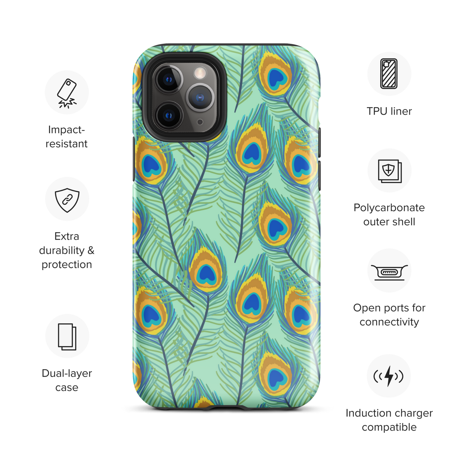 Peacock Feathers Tough Case for iPhone®