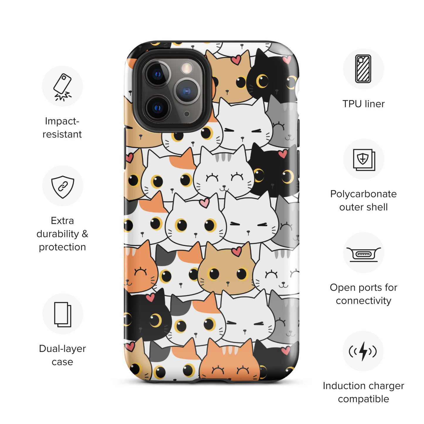 Cute Cats Tough Case for iPhone®