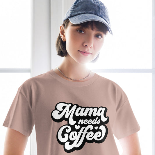 Mama Needs Coffee Crop Top