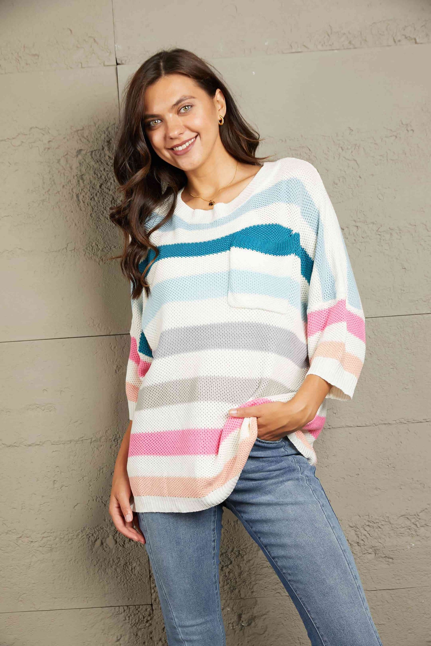 The Stacey Stripe Round Neck Sweater